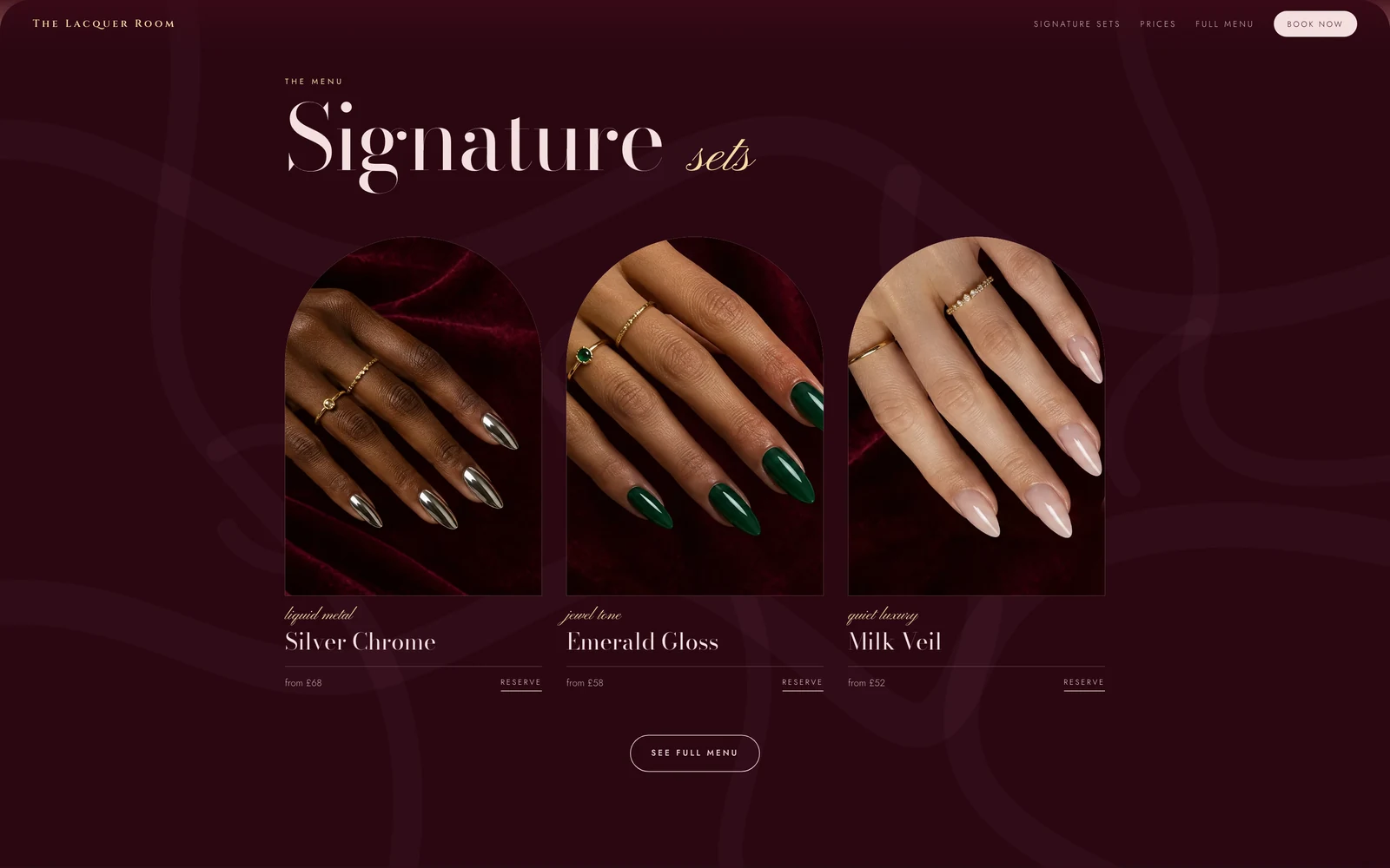 Signature sets in arched cards