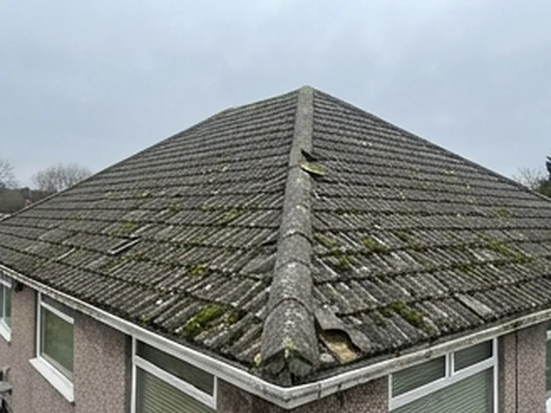 New tiled roof in Altrincham, before