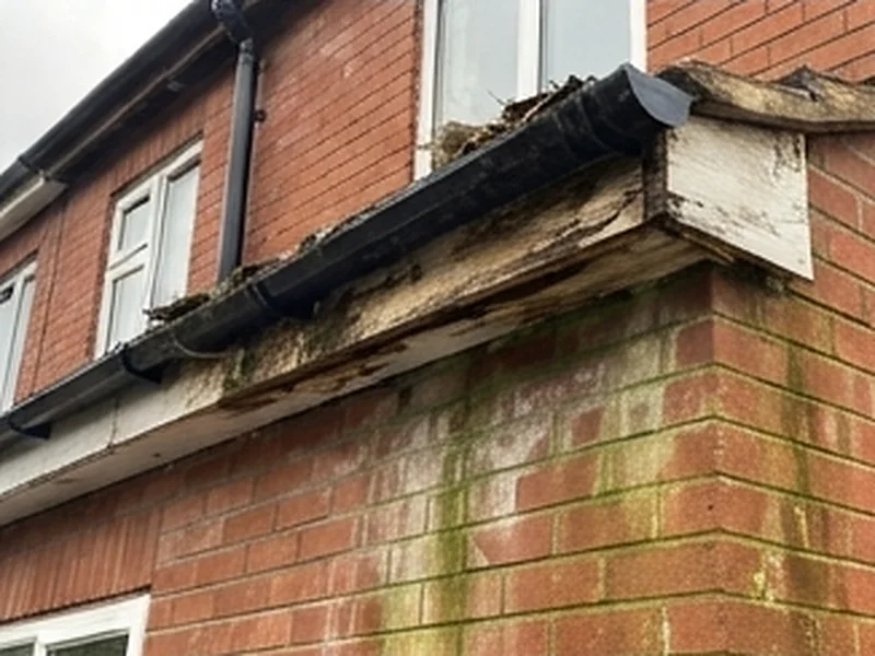Fascias & guttering in Chorlton, before